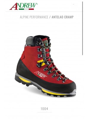 ANDREW ANTELAO CRAMP art. 1004 scarpone uomo con fodera SIMPATEX ROSSO