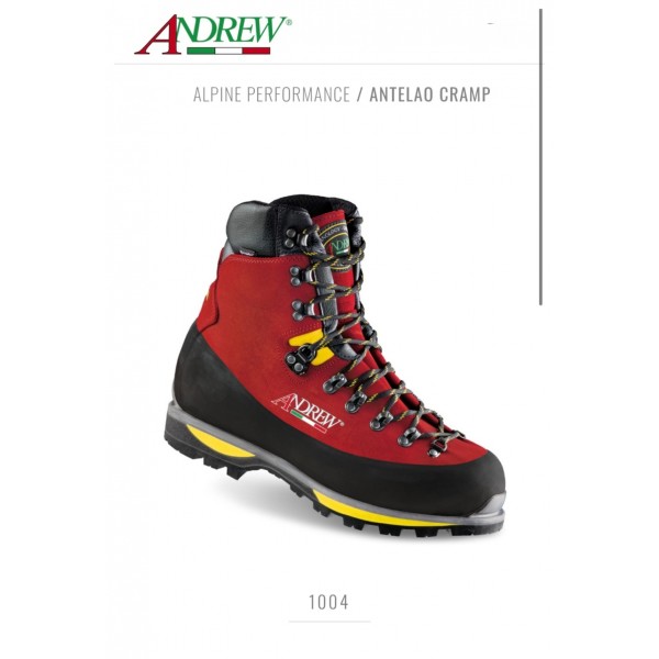 ANDREW ANTELAO CRAMP art. 1004 scarpone uomo con fodera SIMPATEX ROSSO
