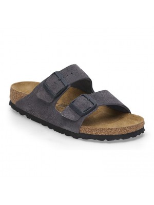 BIRKENSTOCK ARIZONA VELVET GRAY 1032023 sandalo donna uomo in Birko-Flor Nubuck  