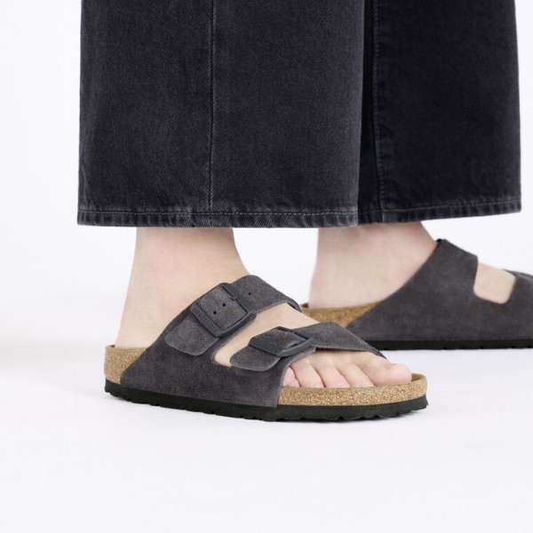 BIRKENSTOCK ARIZONA VELVET GRAY 1029162 sandalo donna uomo PELLE SCAMOSCIATA  