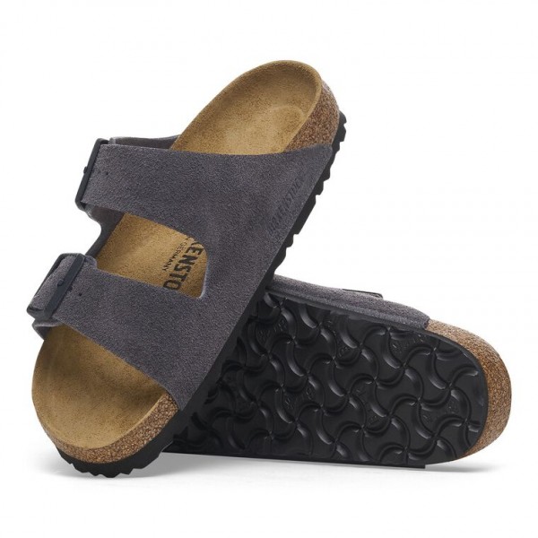 BIRKENSTOCK ARIZONA VELVET GRAY 1029162 sandalo donna uomo PELLE SCAMOSCIATA  