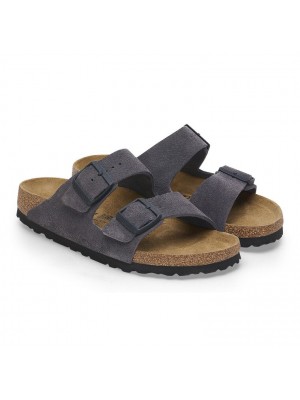 BIRKENSTOCK ARIZONA VELVET GRAY 1032023 sandalo donna uomo in Birko-Flor Nubuck  
