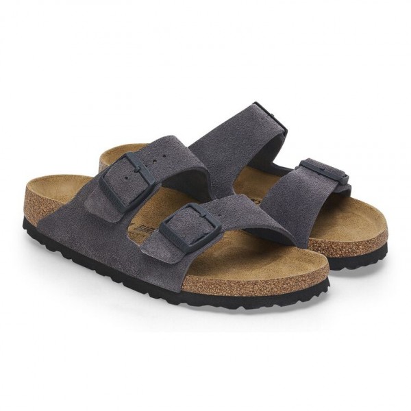 BIRKENSTOCK ARIZONA VELVET GRAY 1029162 sandalo donna uomo PELLE SCAMOSCIATA  