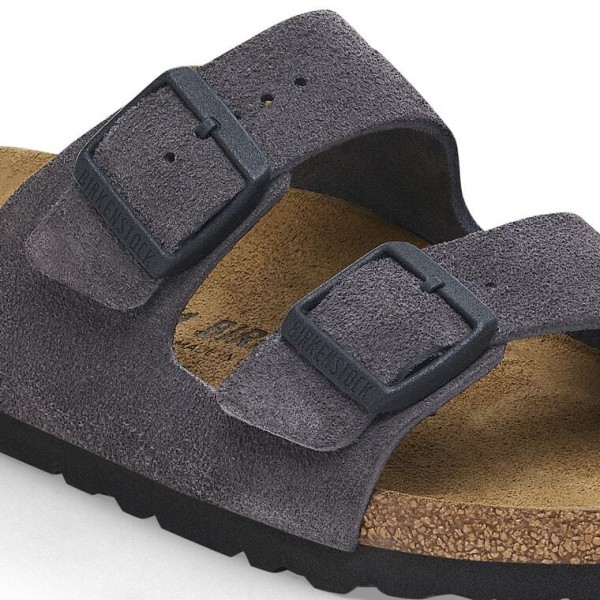 BIRKENSTOCK ARIZONA VELVET GRAY 1029162 sandalo donna uomo PELLE SCAMOSCIATA  