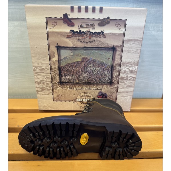 DOLOSPORT 96 ANF scarpone uomo cucito in pelle ANFIBIO Made Italy suola VIBRAM 