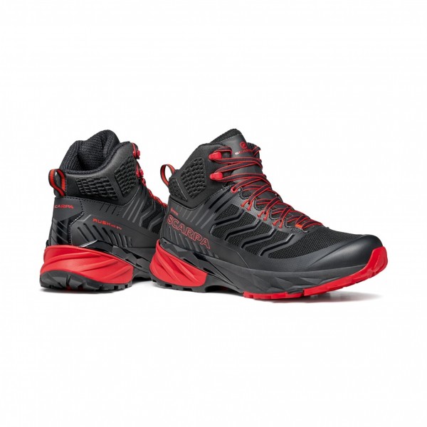 SCARPA RUSH MID GTX scarpa uomo trekking art. 63130-200 Black-Red 