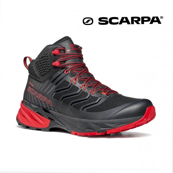 SCARPA RUSH MID GTX scarpa uomo trekking art. 63130-200 Black-Red 