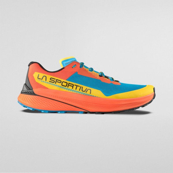 La Sportiva PRODIGIO scarpa uomo Trail Running art. 56Q 614322 Tropic Blue/Cherry Tomato