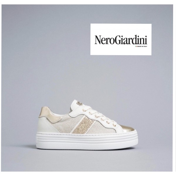 Nero Giardini E010704D/415 scarpa donna Mirror bianco platino