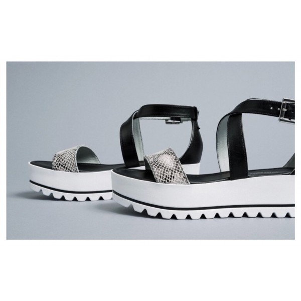 Nero Giardini sandalo donna E012583D/707 nero bianco