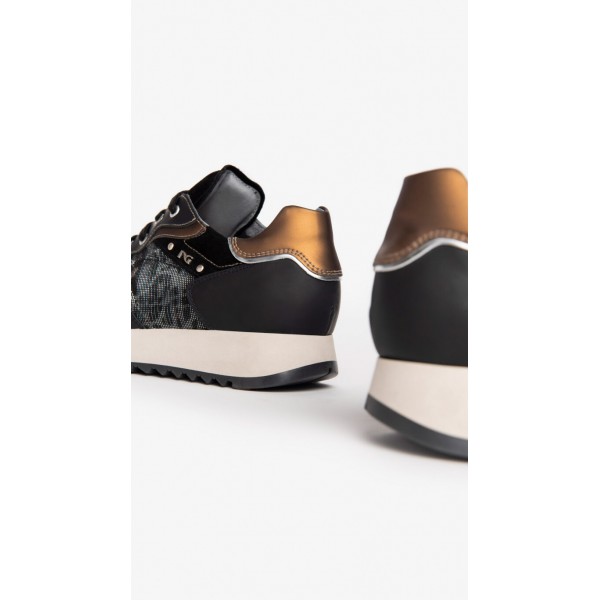 Nero Giardini I205180D/100 scarpa donna sneakers in pelle nero AI2022/23