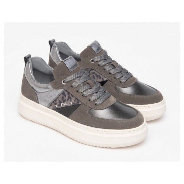 Nero Giardini I308432D/120 scarpa donna sneakers in pelle Cemento AI2023