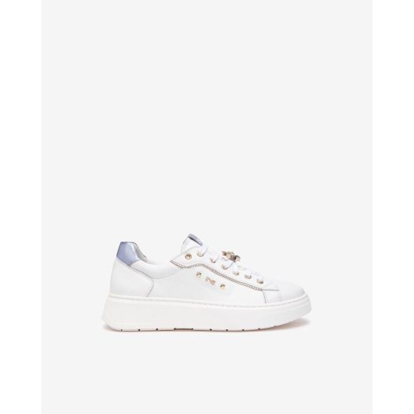 Nero Giardini E513060D/707 scarpa donna sneakers in pelle bianca PE2025