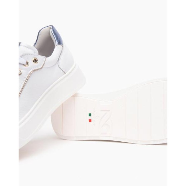 Nero Giardini E513060D/707 scarpa donna sneakers in pelle bianca PE2025