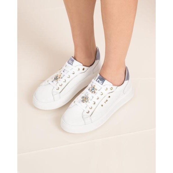 Nero Giardini E513060D/707 scarpa donna sneakers in pelle bianca PE2025