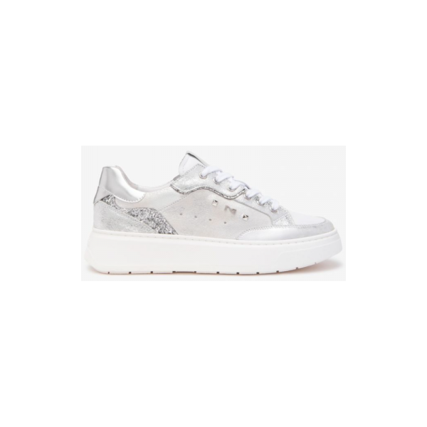 Nero Giardini E513062D/707 scarpa donna sneakers in pelle bianca PE2025
