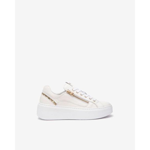 Nero Giardini E513081D/707 scarpa donna sneakers in pelle bianca PE2025