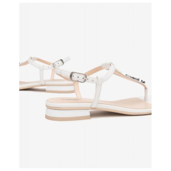 Nero Giardini E513271D/707 sandalo INFRADITO donna Bianco